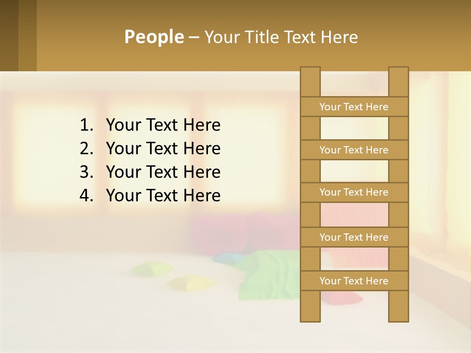A Room With A Lot Of Windows And A Bed PowerPoint Template