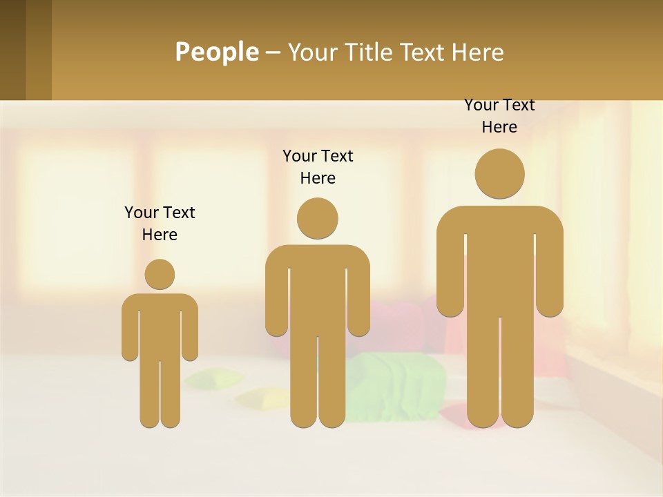 A Room With A Lot Of Windows And A Bed PowerPoint Template