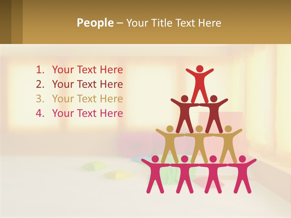 A Room With A Lot Of Windows And A Bed PowerPoint Template