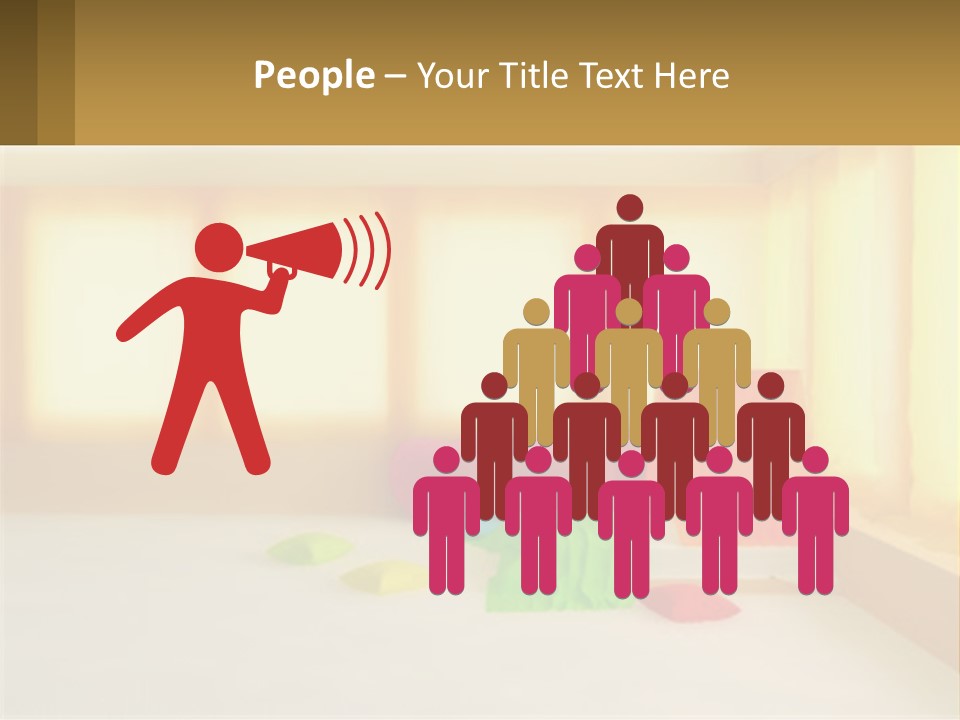 A Room With A Lot Of Windows And A Bed PowerPoint Template