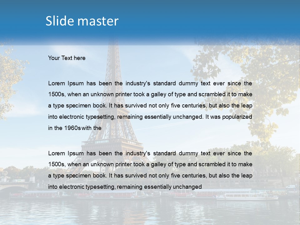 A Picture Of The Eiffel Tower In Paris PowerPoint Template