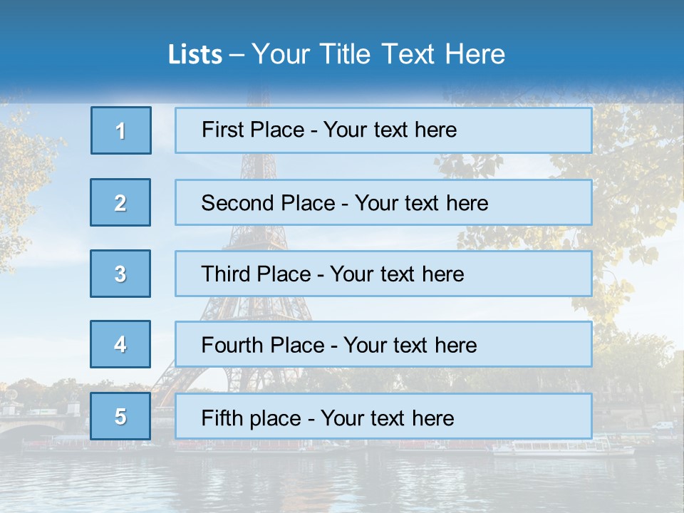 A Picture Of The Eiffel Tower In Paris PowerPoint Template