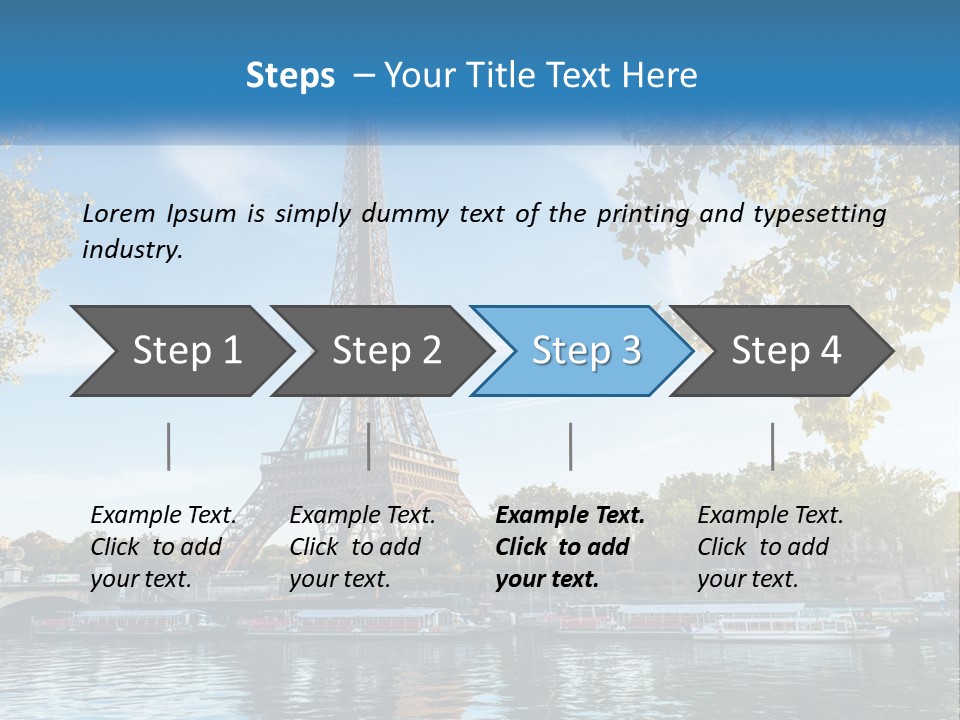 A Picture Of The Eiffel Tower In Paris PowerPoint Template