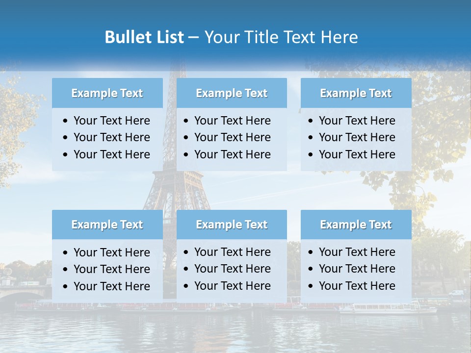 A Picture Of The Eiffel Tower In Paris PowerPoint Template