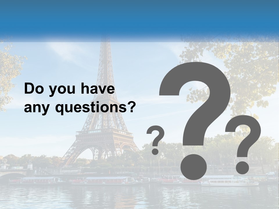 A Picture Of The Eiffel Tower In Paris PowerPoint Template