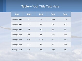 An Airplane Flying In The Sky With Clouds PowerPoint Template