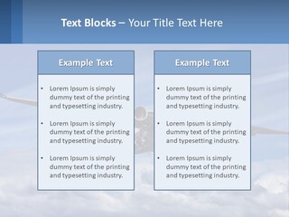 An Airplane Flying In The Sky With Clouds PowerPoint Template