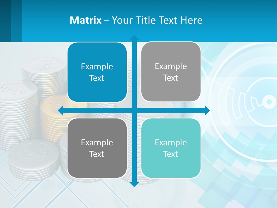 A Pile Of Coins With A Globe In The Background PowerPoint Template