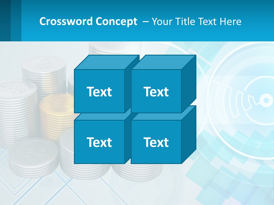 A Pile Of Coins With A Globe In The Background PowerPoint Template