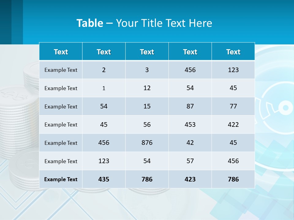 A Pile Of Coins With A Globe In The Background PowerPoint Template