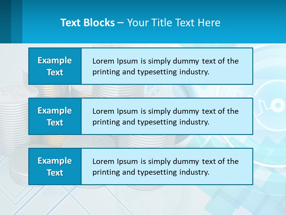 A Pile Of Coins With A Globe In The Background PowerPoint Template