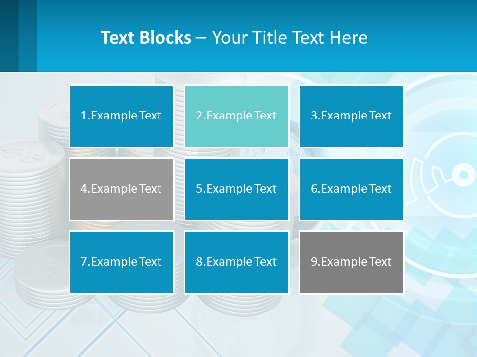 A Pile Of Coins With A Globe In The Background PowerPoint Template