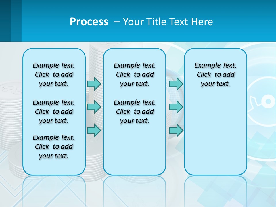 A Pile Of Coins With A Globe In The Background PowerPoint Template