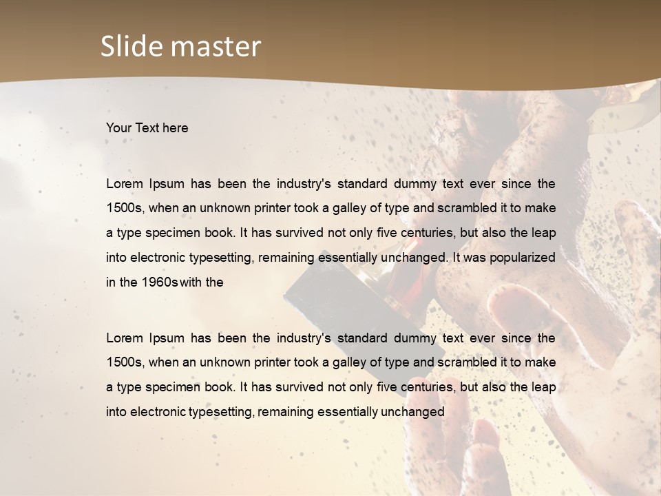 A Person Holding A Bottle Of Beer In Their Hand PowerPoint Template