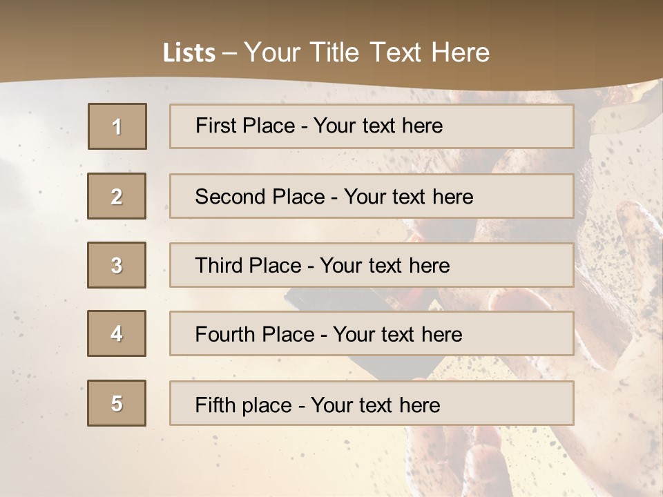 A Person Holding A Bottle Of Beer In Their Hand PowerPoint Template