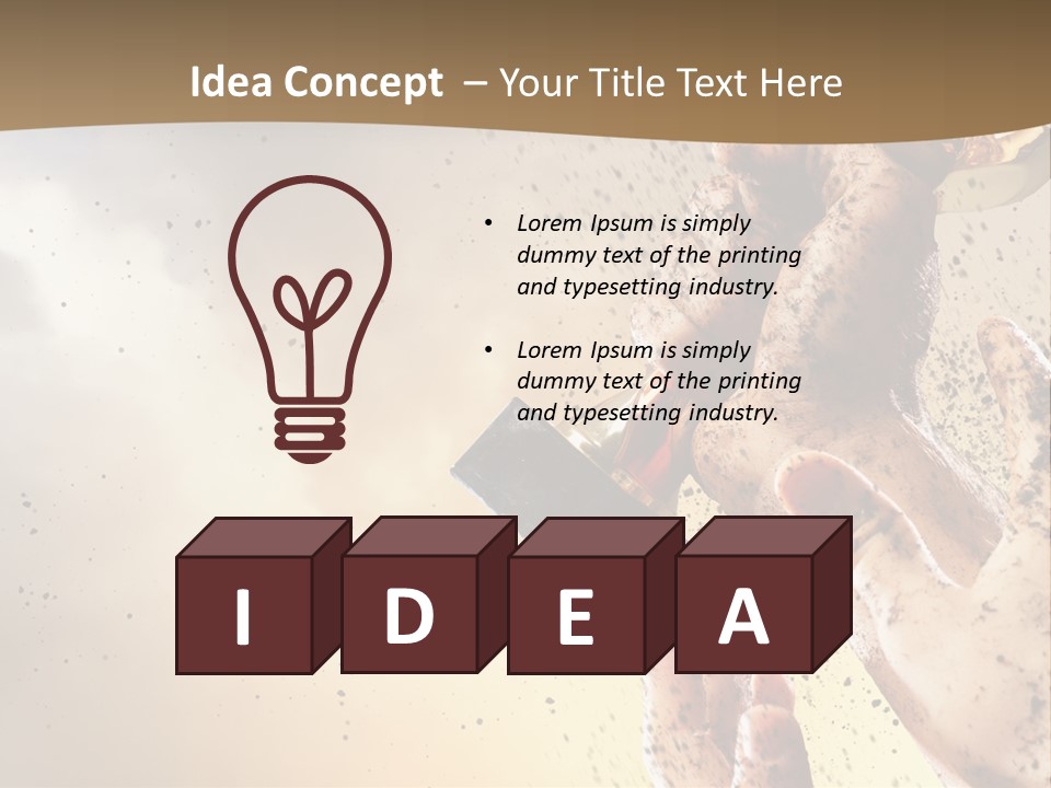 A Person Holding A Bottle Of Beer In Their Hand PowerPoint Template