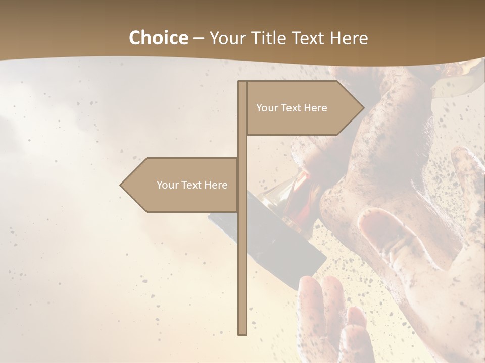 A Person Holding A Bottle Of Beer In Their Hand PowerPoint Template