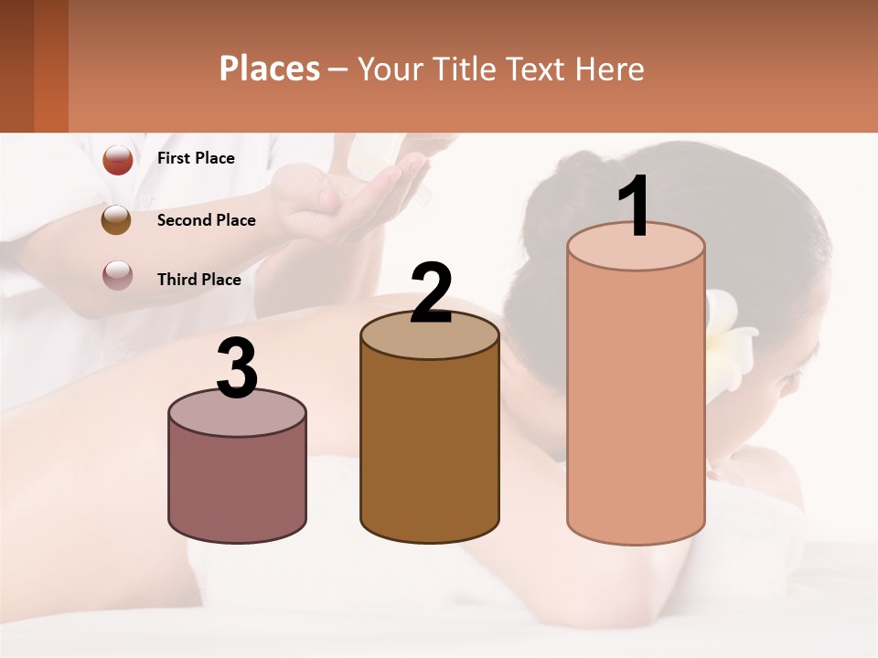 A Woman Getting A Back Massage With A Flower In Her Hair PowerPoint Template