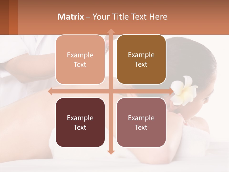 A Woman Getting A Back Massage With A Flower In Her Hair PowerPoint Template