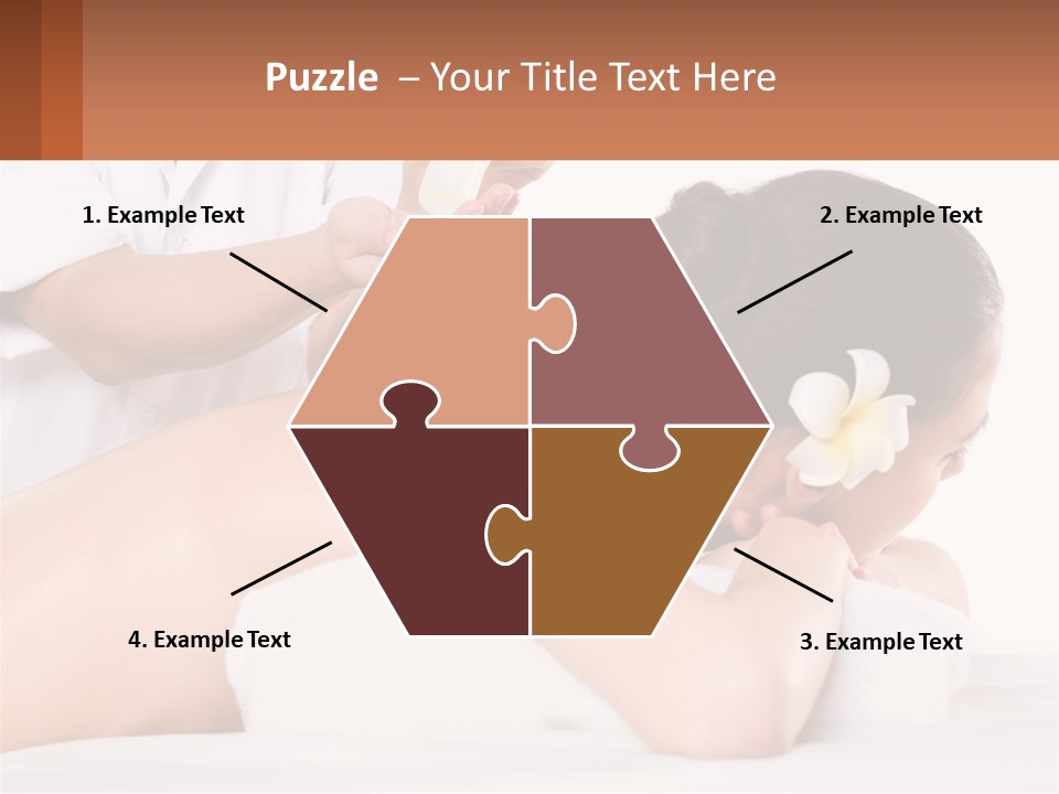 A Woman Getting A Back Massage With A Flower In Her Hair PowerPoint Template