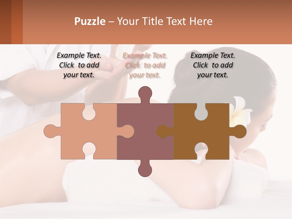 A Woman Getting A Back Massage With A Flower In Her Hair PowerPoint Template