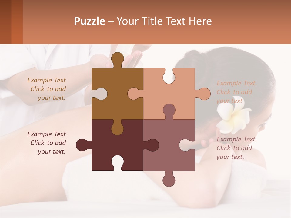 A Woman Getting A Back Massage With A Flower In Her Hair PowerPoint Template