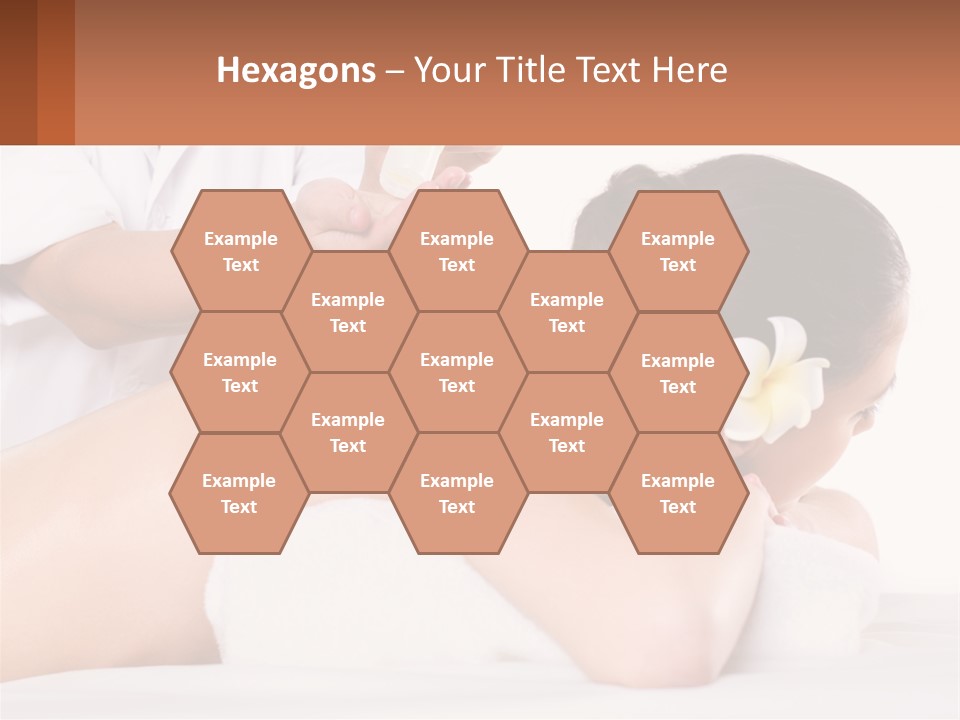 A Woman Getting A Back Massage With A Flower In Her Hair PowerPoint Template