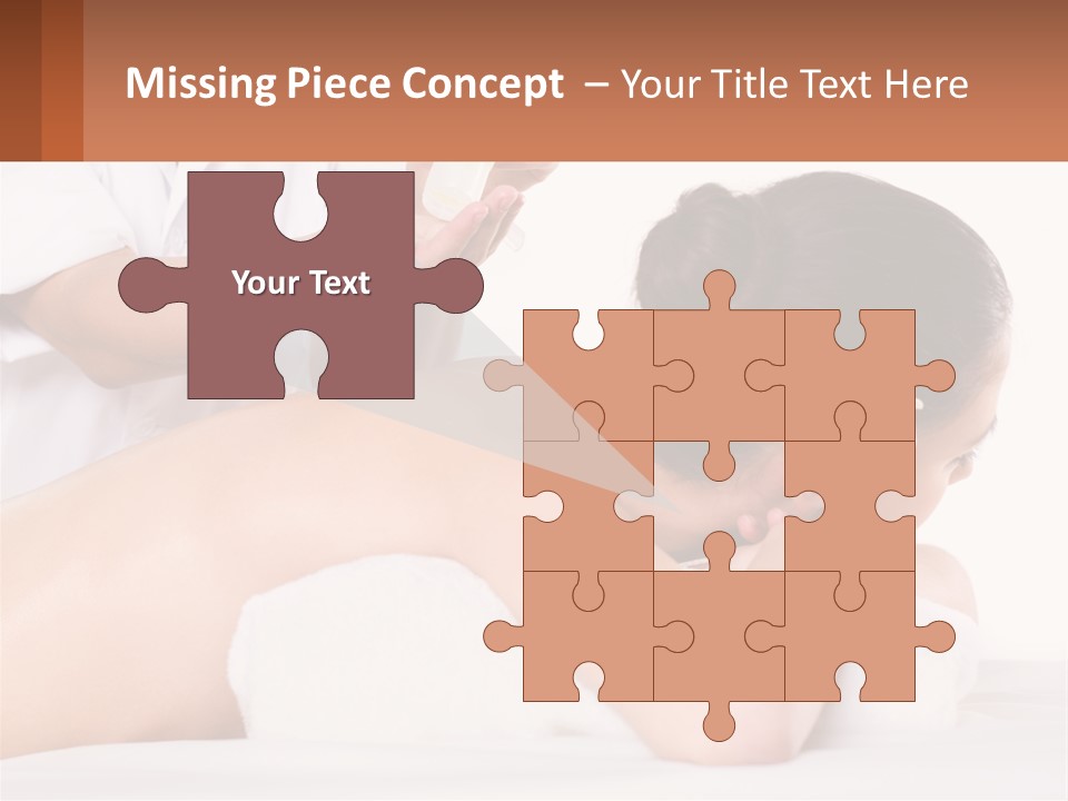 A Woman Getting A Back Massage With A Flower In Her Hair PowerPoint Template