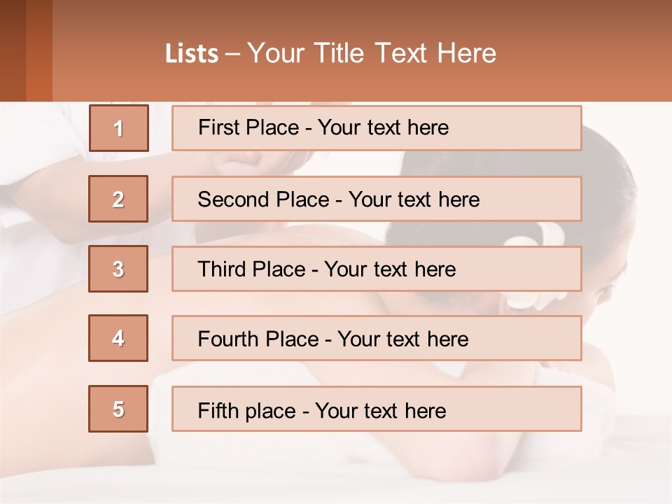 A Woman Getting A Back Massage With A Flower In Her Hair PowerPoint Template