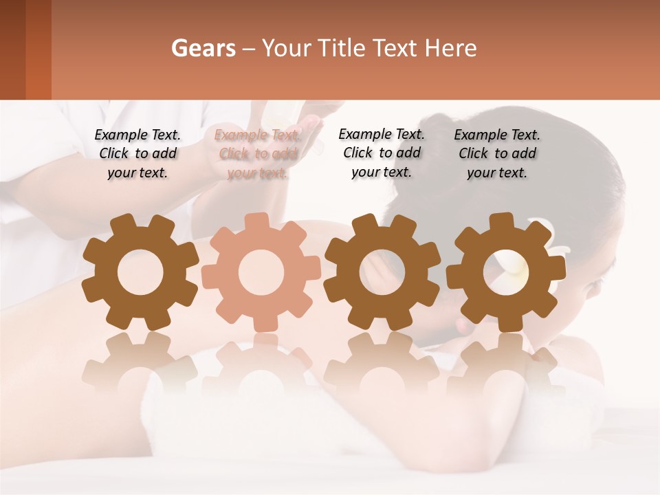 A Woman Getting A Back Massage With A Flower In Her Hair PowerPoint Template