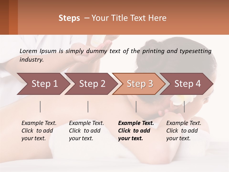 A Woman Getting A Back Massage With A Flower In Her Hair PowerPoint Template