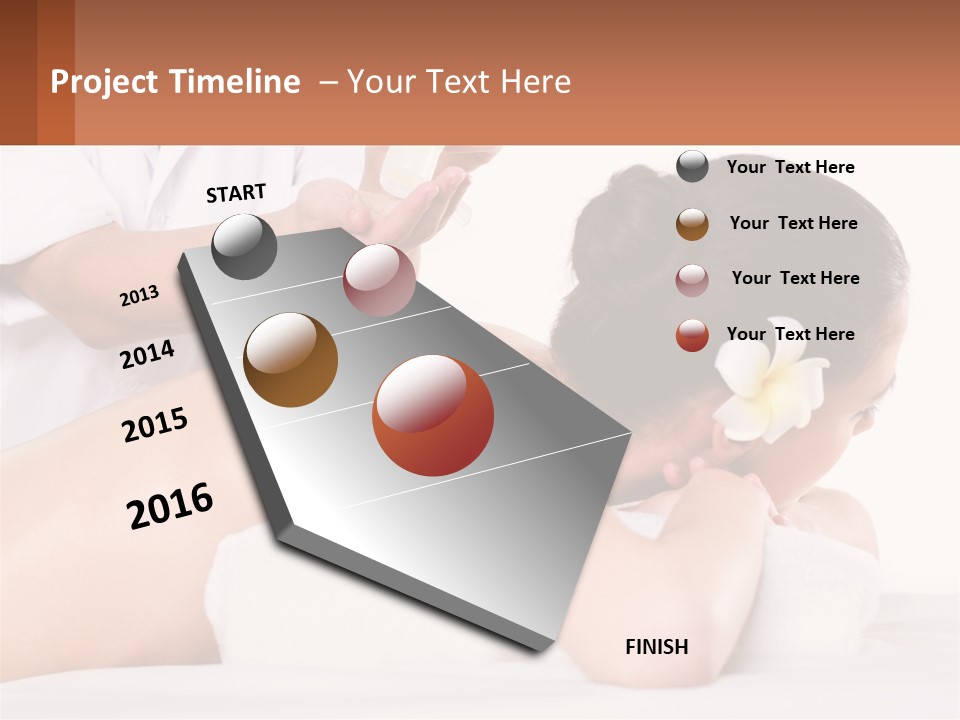 A Woman Getting A Back Massage With A Flower In Her Hair PowerPoint Template