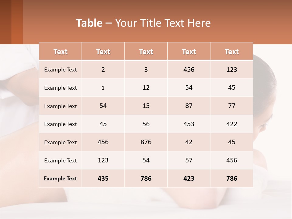 A Woman Getting A Back Massage With A Flower In Her Hair PowerPoint Template