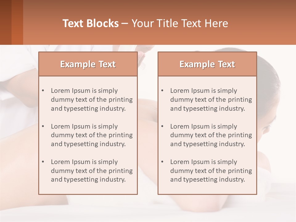 A Woman Getting A Back Massage With A Flower In Her Hair PowerPoint Template