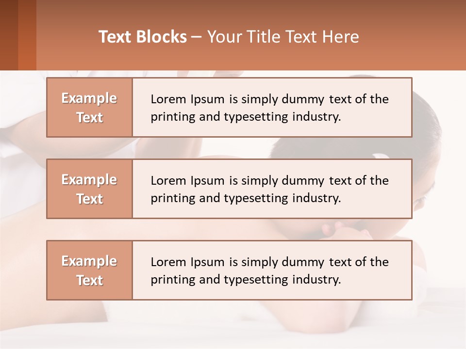 A Woman Getting A Back Massage With A Flower In Her Hair PowerPoint Template