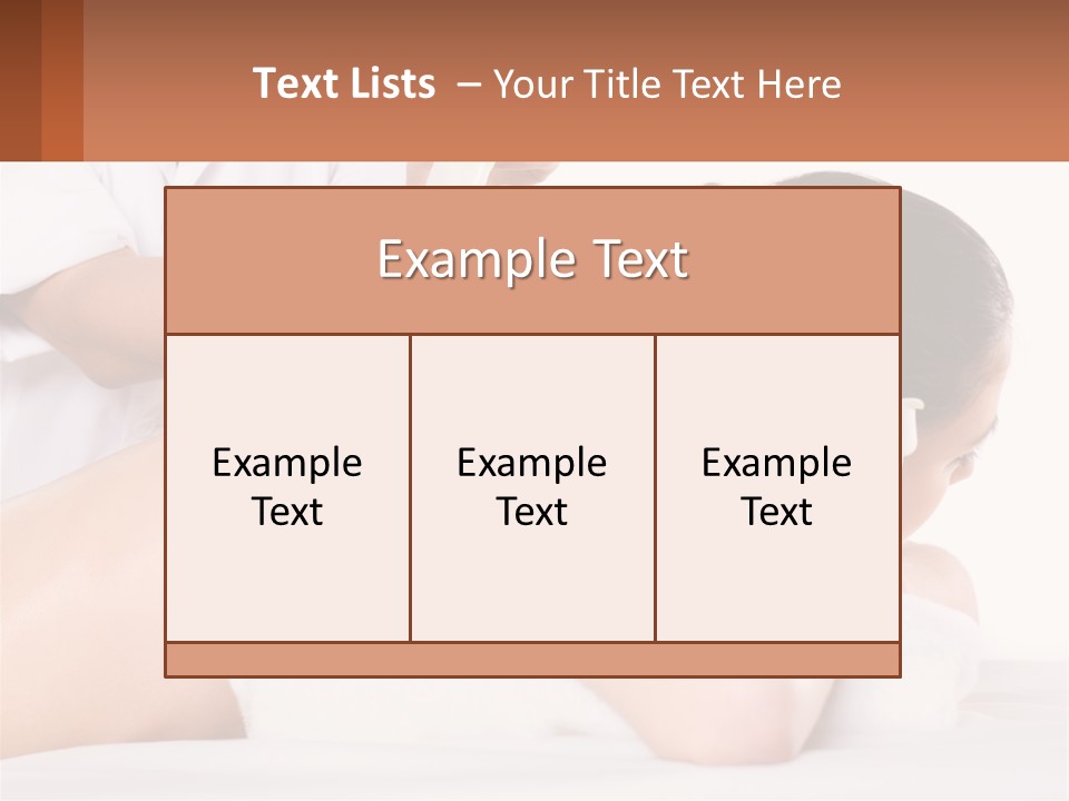 A Woman Getting A Back Massage With A Flower In Her Hair PowerPoint Template