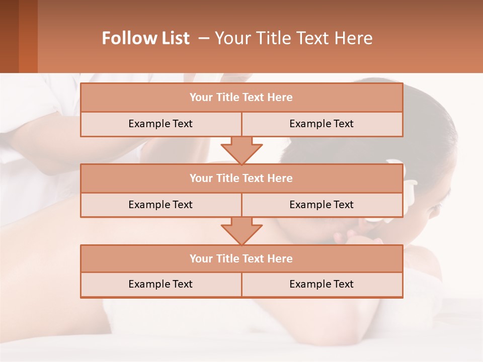 A Woman Getting A Back Massage With A Flower In Her Hair PowerPoint Template