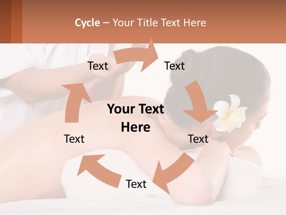 A Woman Getting A Back Massage With A Flower In Her Hair PowerPoint Template