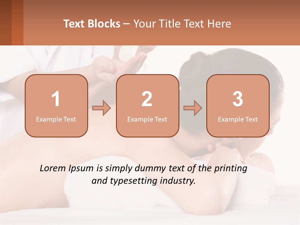 A Woman Getting A Back Massage With A Flower In Her Hair PowerPoint Template