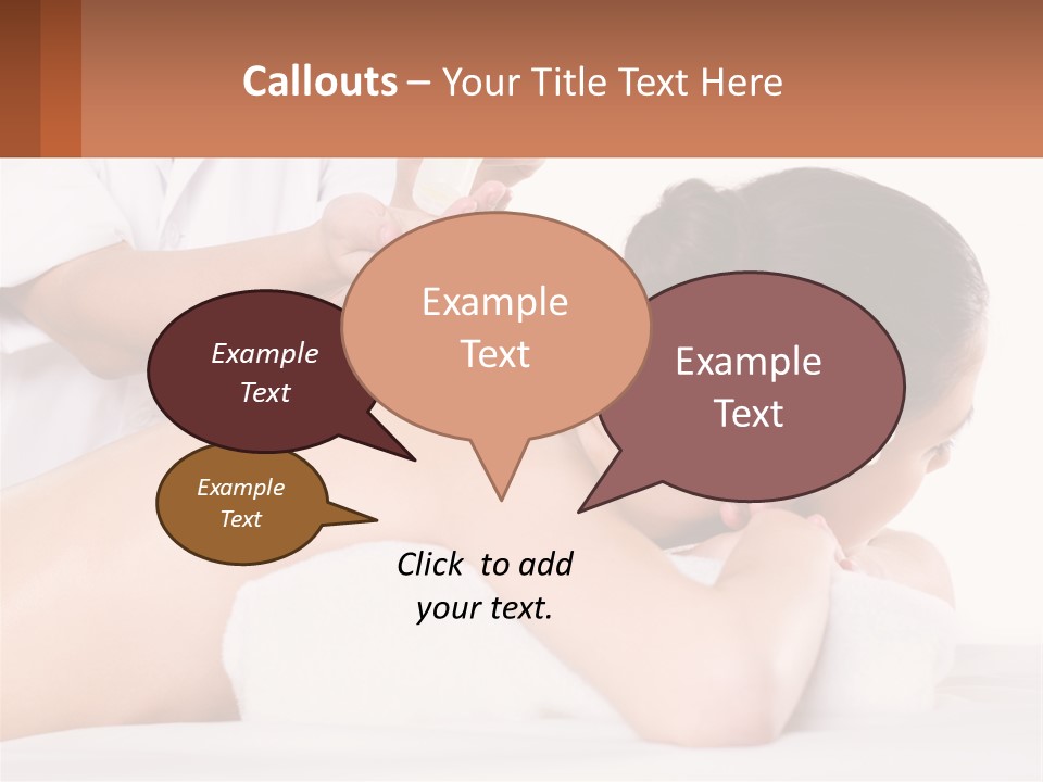 A Woman Getting A Back Massage With A Flower In Her Hair PowerPoint Template