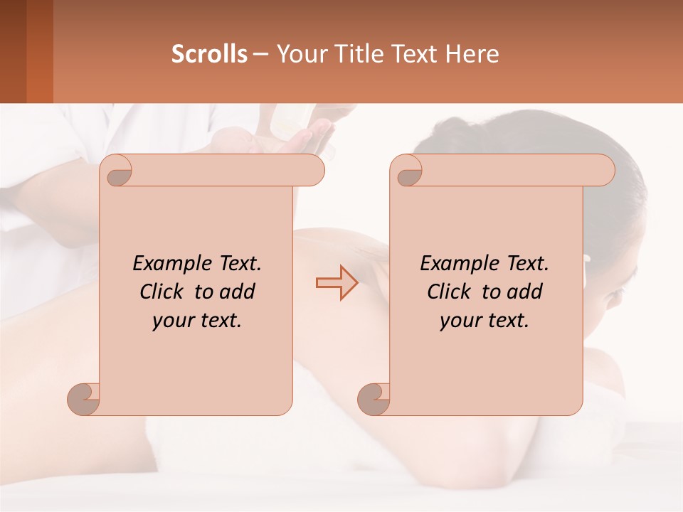 A Woman Getting A Back Massage With A Flower In Her Hair PowerPoint Template