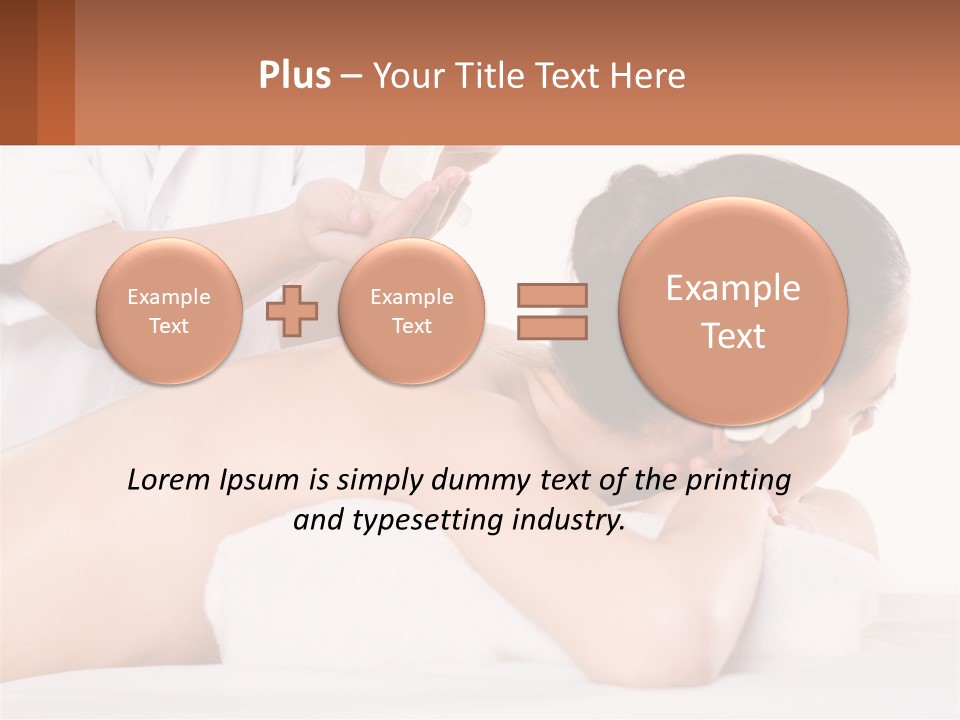 A Woman Getting A Back Massage With A Flower In Her Hair PowerPoint Template