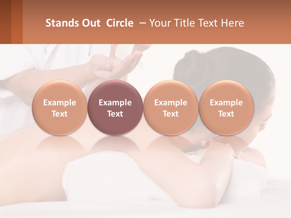 A Woman Getting A Back Massage With A Flower In Her Hair PowerPoint Template