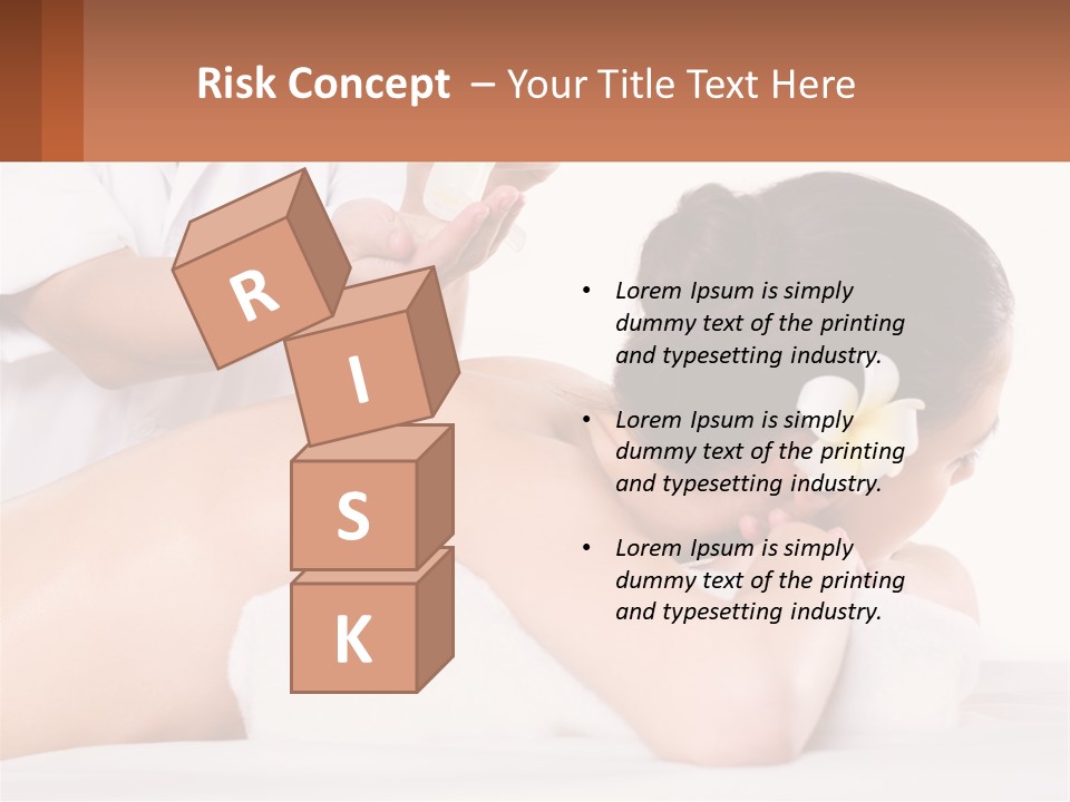 A Woman Getting A Back Massage With A Flower In Her Hair PowerPoint Template