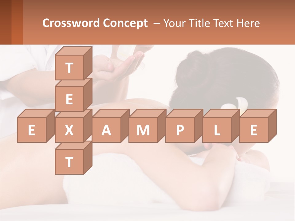 A Woman Getting A Back Massage With A Flower In Her Hair PowerPoint Template