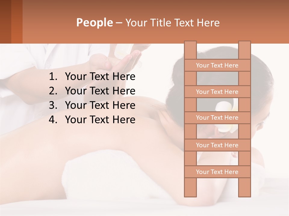 A Woman Getting A Back Massage With A Flower In Her Hair PowerPoint Template