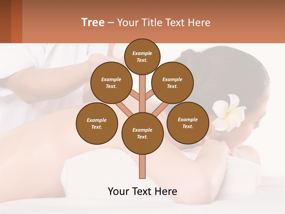 A Woman Getting A Back Massage With A Flower In Her Hair PowerPoint Template