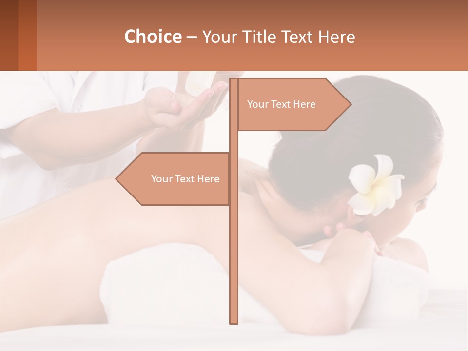 A Woman Getting A Back Massage With A Flower In Her Hair PowerPoint Template