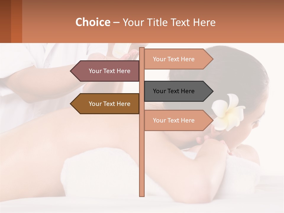 A Woman Getting A Back Massage With A Flower In Her Hair PowerPoint Template