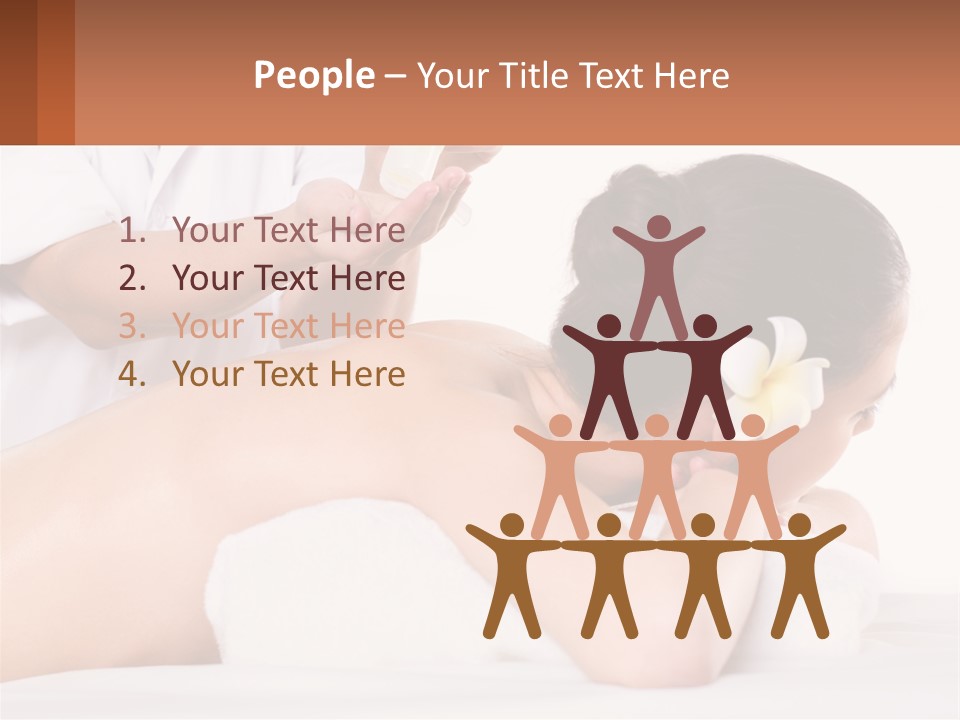 A Woman Getting A Back Massage With A Flower In Her Hair PowerPoint Template